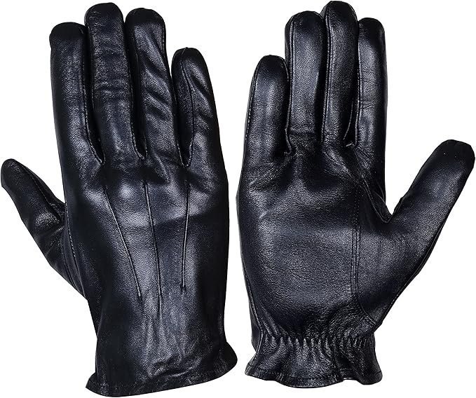 Genuine Leather Gloves, Lambskin leather gloves, Unlined fashion leather gloves