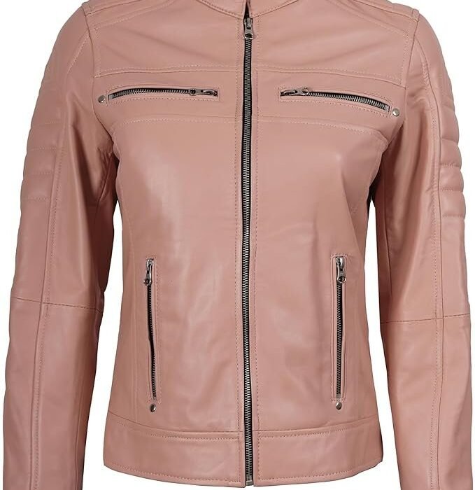 Casual Stylish Lambskin Leather Jackets for Women