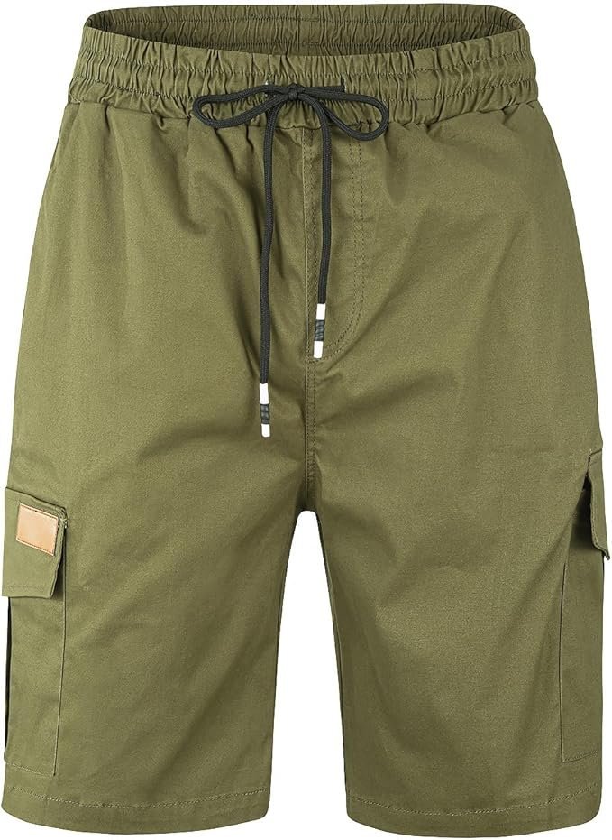 Cargo Shorts Cotton Drawstring Classic Cargo Stretch Short with 6 Pockets